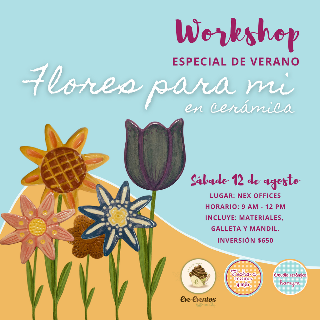 Workshop Especial de verano Flores en cerámica